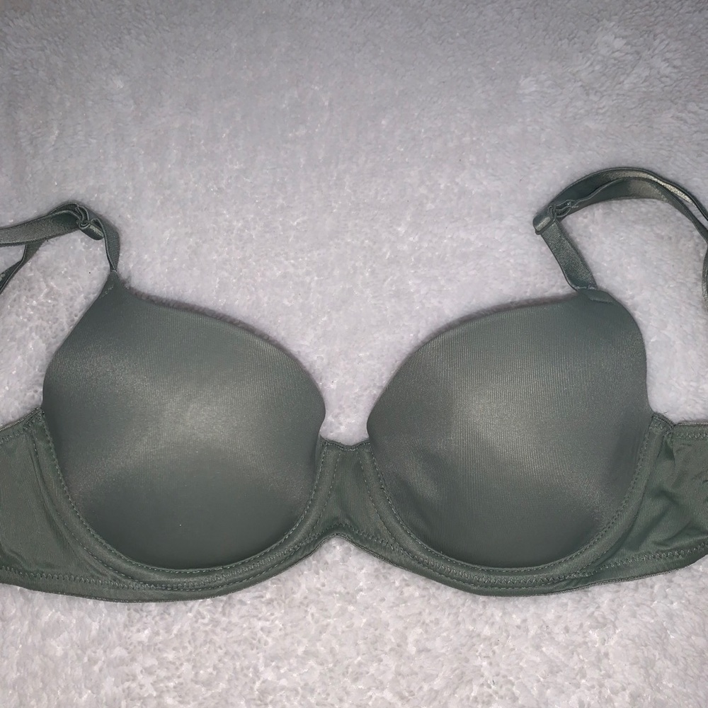 PINK Victoria’s Secret Army Green Adjustable Padded Bra